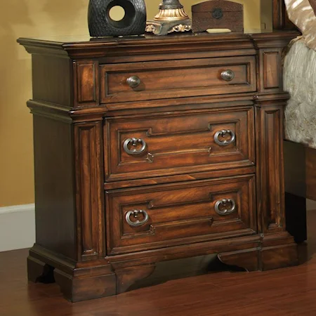 Beautifully Styled Three Drawer Nightstand for Elegant Master Bedroom Needs